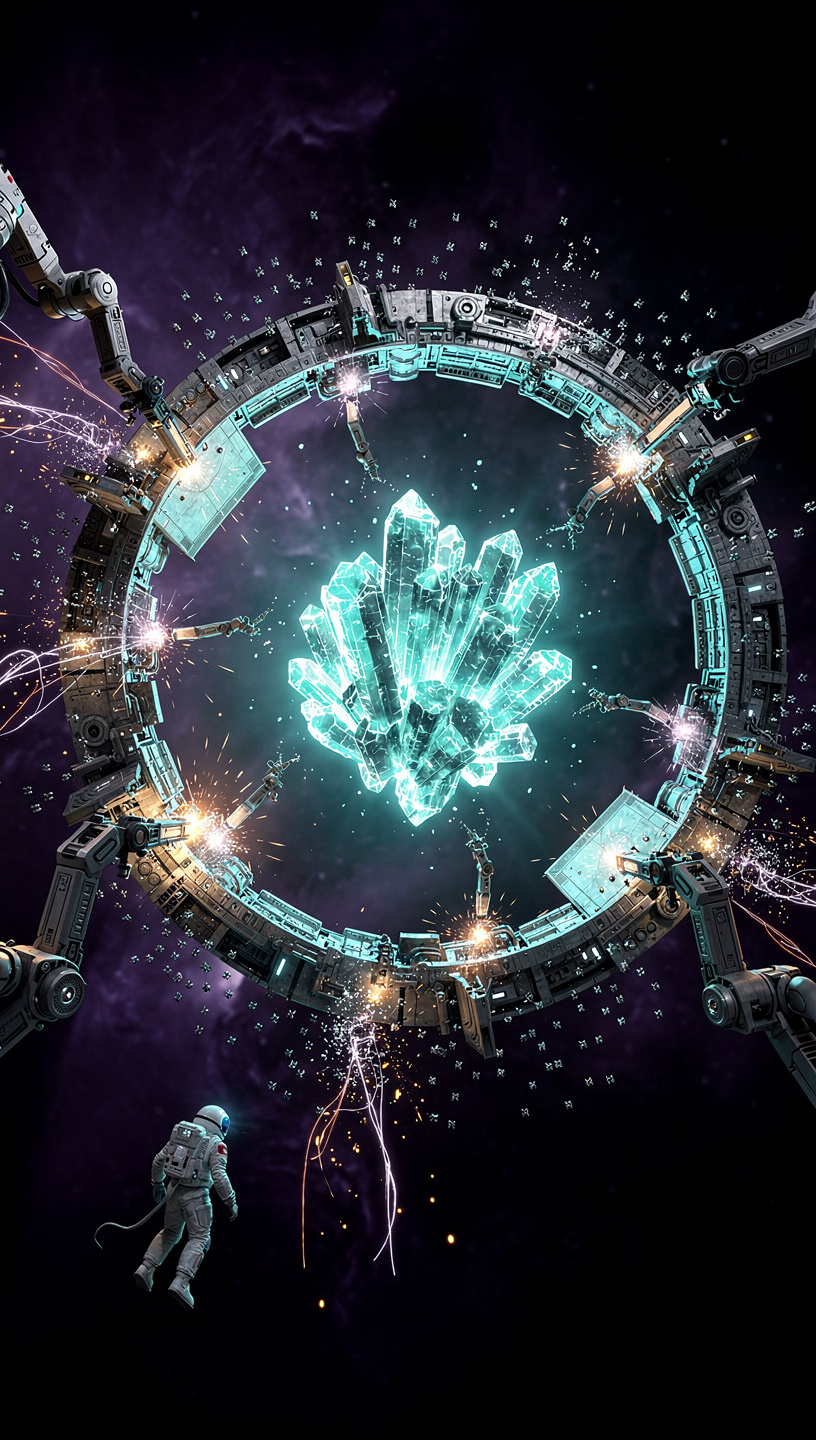 Crystalline core with energy arcs