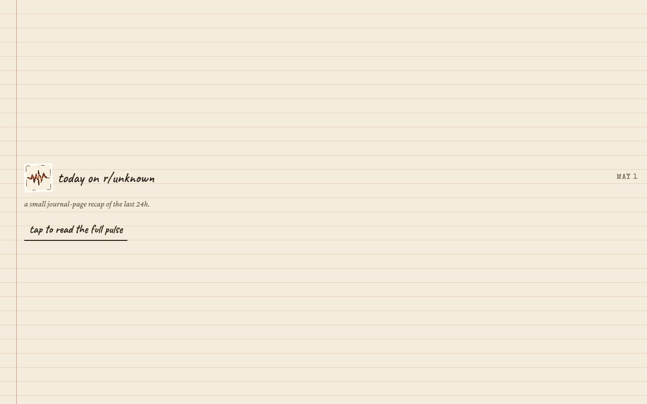 subbit-pulse hand-drawn newsletter chrome — cream paper